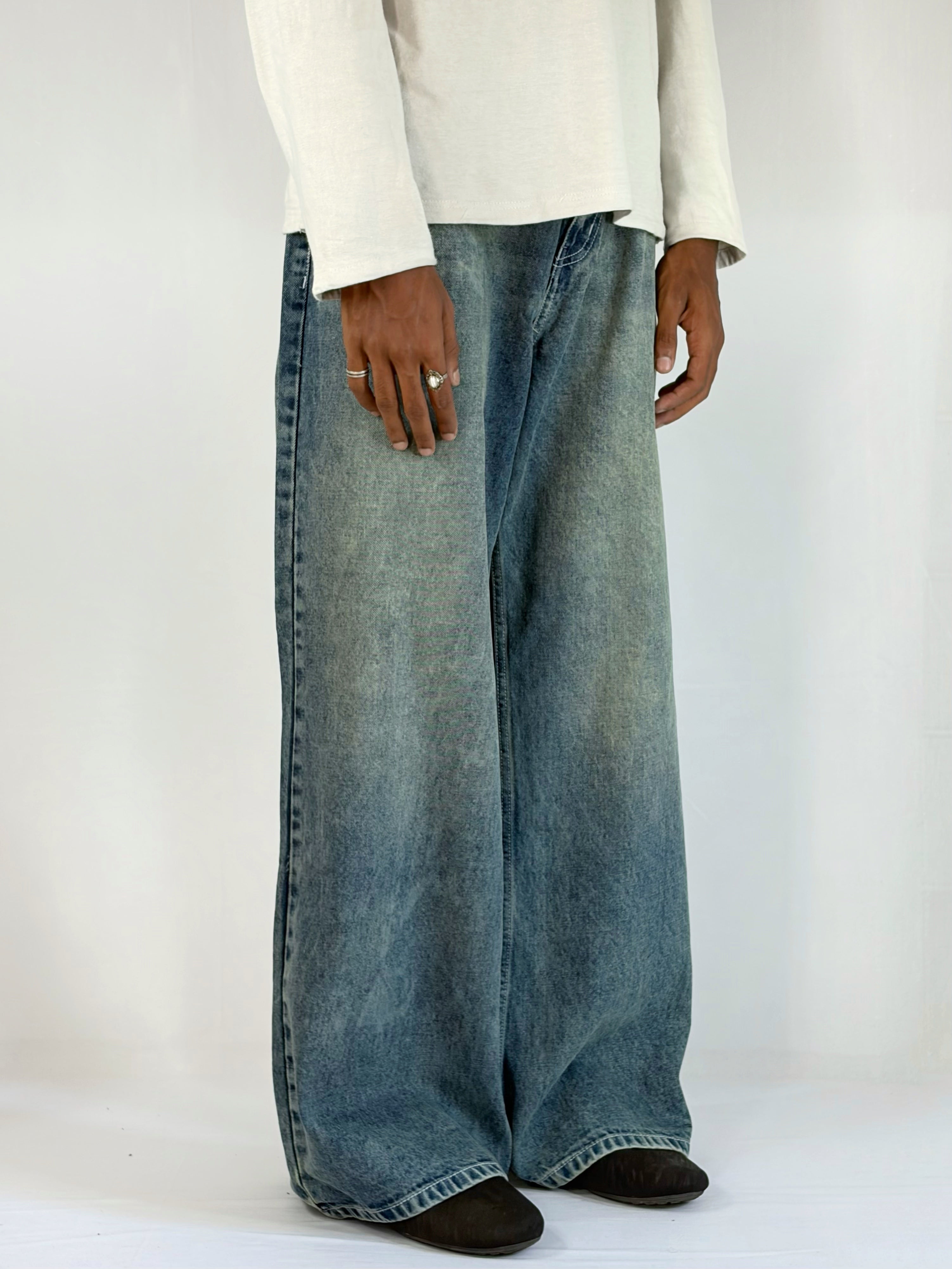 MINT STONE WASHED WIDE